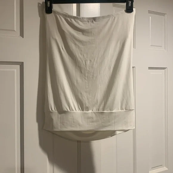 Beautiful Off White Top! Wear Strapless or with detachable accent strap. - Picture 2 of 5